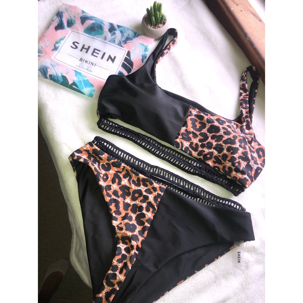 Shein cheetah print bikini